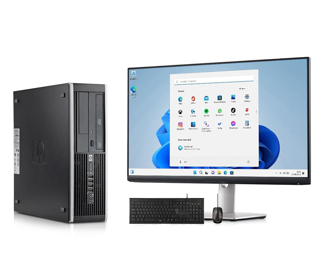 Desktop PC Bundle – Intel Core i7 + 22” Monitor + Keyboard & Mouse – Windows 11 Pro